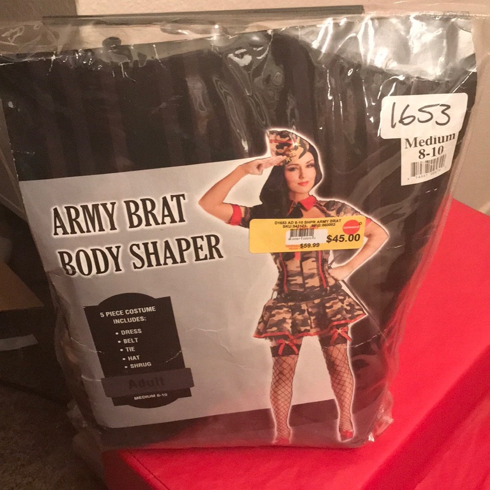 Sexy Body Shaping Halloween Costume Army Brat